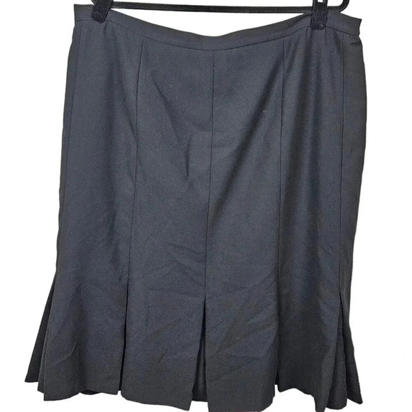 Jones New York Suit Separates Midi Skirt Pleats‎ Black Plus Size 22 - Picture 1 of 6
